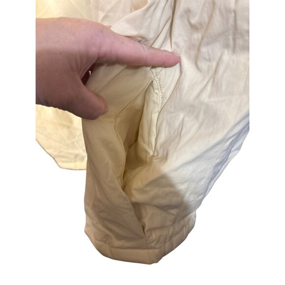 Self Contrast Quilted Cream Vest Open Front One Size Lightweight Cotton Blend Wo - Picture 3 of 5